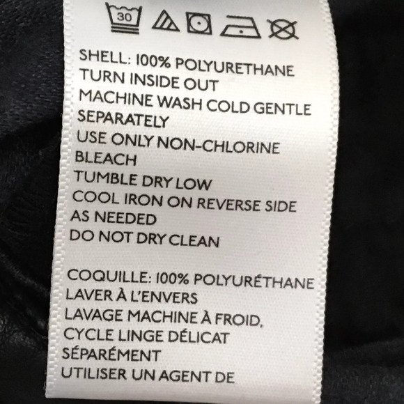 Urban Outfitters Silence & Noise Faux Leather Moto Zip Pants Black Size 27 - Picture 9 of 16